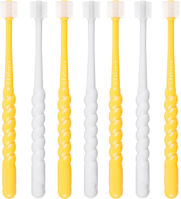 예꼬맘 360도 1단계 영유아칫솔, 혼합색상, 7개입, 1개