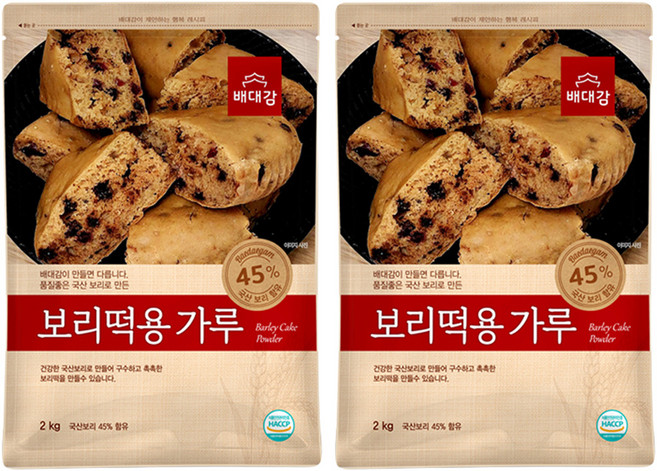 배대감 보리떡용 가루, 2개, 2kg