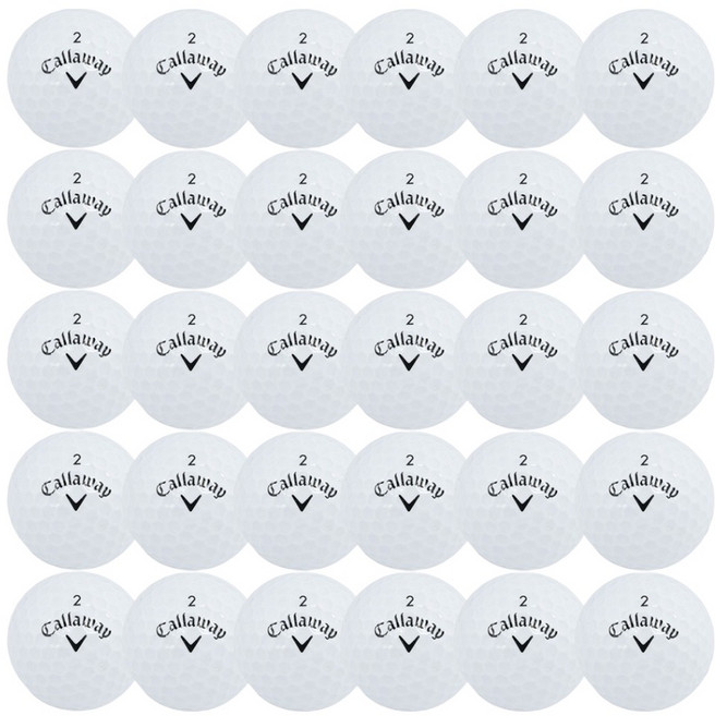 캘러웨이 골프공 로스트볼 특A+ 30p 세트, 화이트 혼합, 1세트