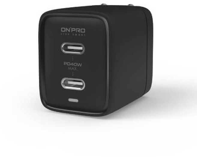 ONPRO GAN 快充頭 40W, 石墨黑, 1個