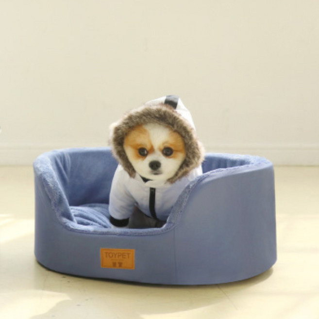 아페토 강아지 모노베드 타원형, 인디블루, 1개