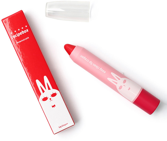 레시피박스 어린이 이지클린 립크레용 3g, 보타니컬핑크, 1개