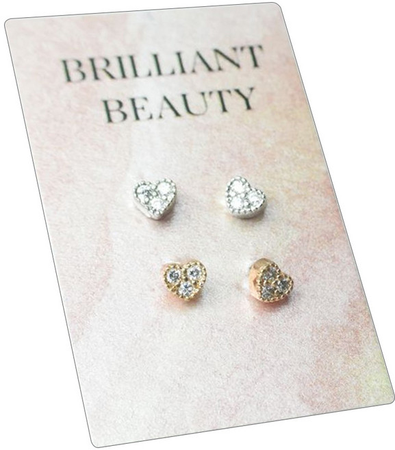 Brilliant Beauty 耀眼美人 微觀心鑽 鋯石 養耳棒鈦閃耀 鈦鋼耳環 4個