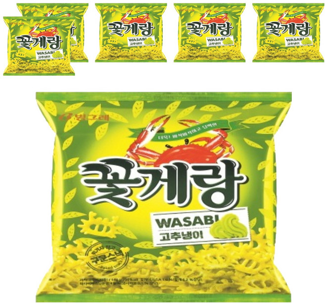 빙그레 꽃게랑 고추냉이, 143g, 6개