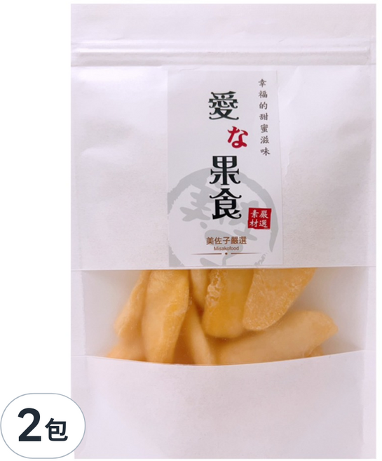 MISAKO 美佐子 嚴選果乾系列 香甜蘋果乾, 2包, 110g