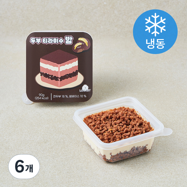 록키 두부 티라미수 밤 (냉동), 90g, 6개