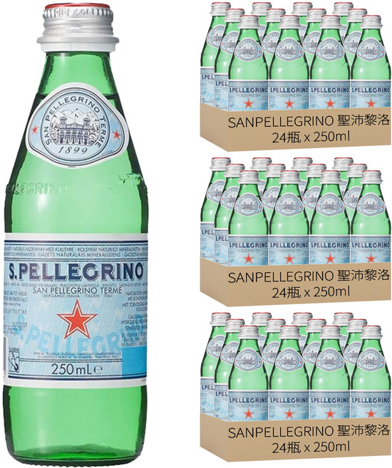 SANPELLEGRINO 聖沛黎洛 氣泡水, 250ml, 72瓶