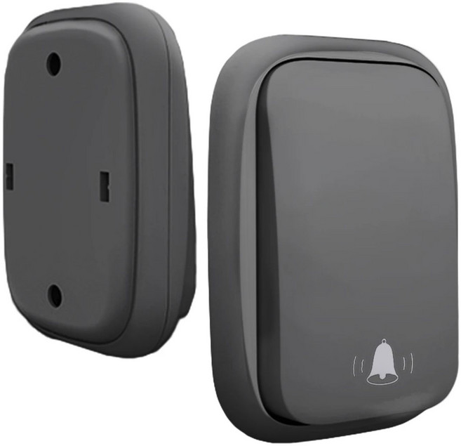 FJ 自發電無線門鈴 1對2 AF-1 9 x 7.5 x 8cm 黑色, 1組