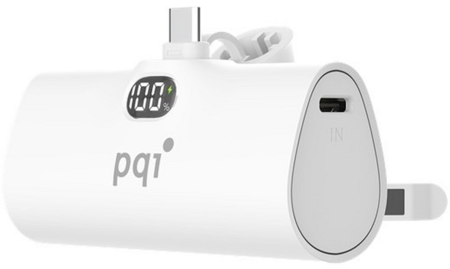 pqi 勁永 PD05 口袋型隨身行動電源 支援QC 3.0 / PD 3.0 / PD 20W 快充, 白色