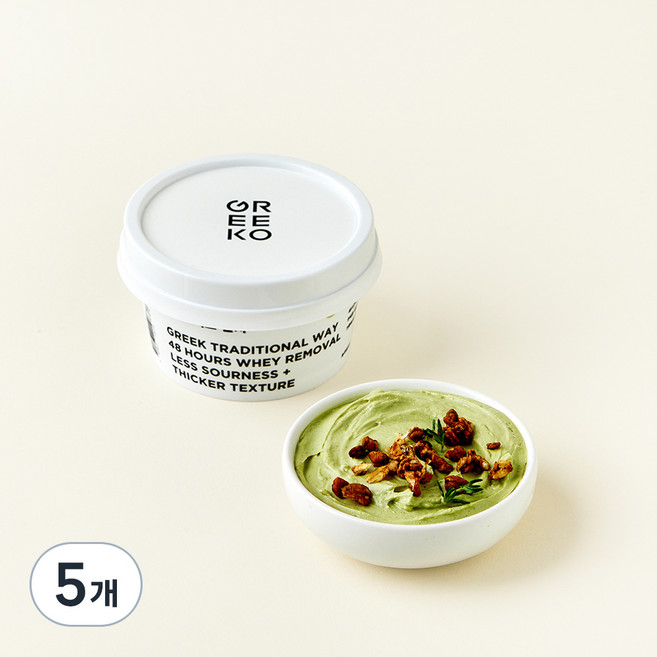 그릭오 말차 그릭 요거트, 100g, 5개