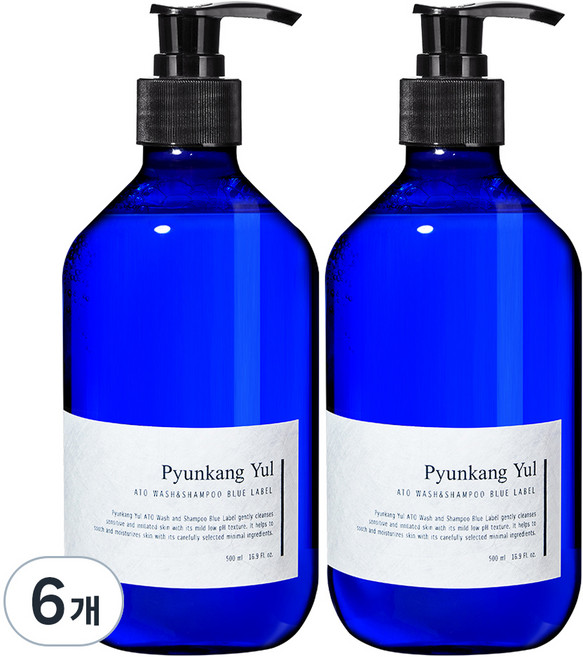편강율 블루라벨 아토 바디워시 앤 샴푸 올인원, 500ml, 6개