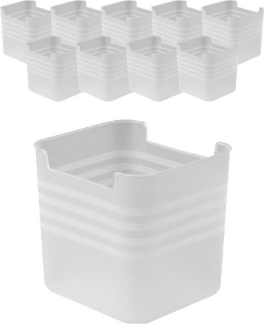 그리드업 멀티 수납 펜트리 냉장고 욕실 정리 트레이, 불투명, 10개