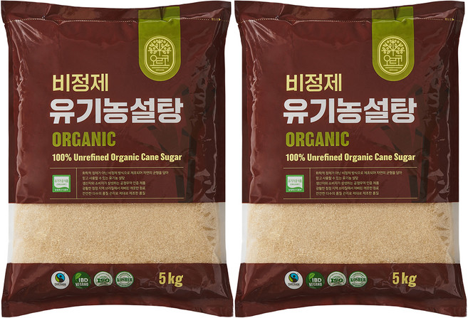 오르코 비정제 유기농 설탕, 2개, 5kg