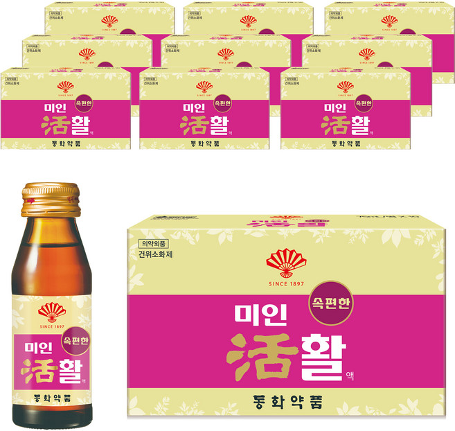 동화약품 부채표 미인활액, 75ml, 100개