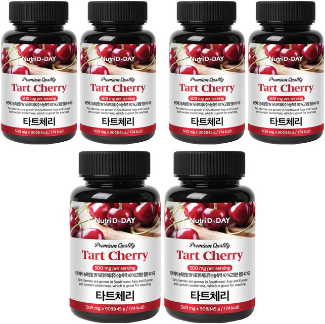 뉴트리디데이 프리미엄 타트체리 타블렛, 90정, 6개