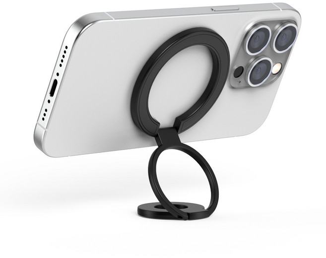 어반어스 맥세이프 양면자석 스마트톡 그립 휴대폰 거치대, 블랙, 1개