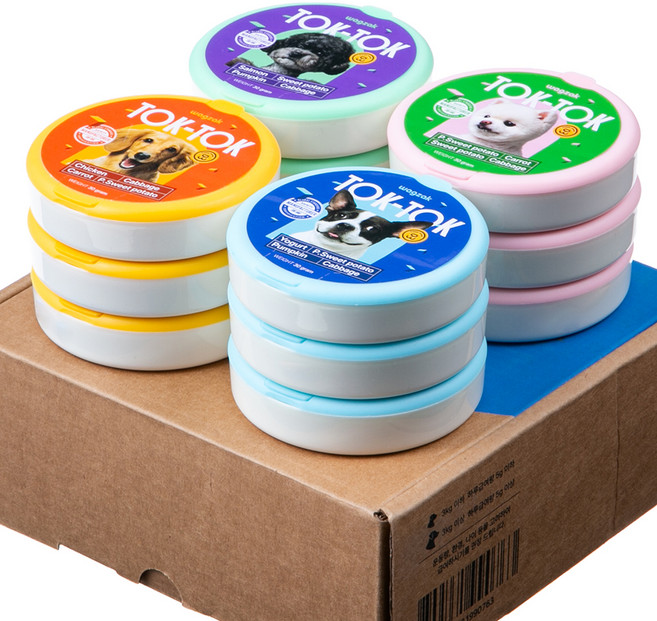 와그작 강아지 톡톡 미니 트릿 간식 세트, 4종 혼합, 1세트