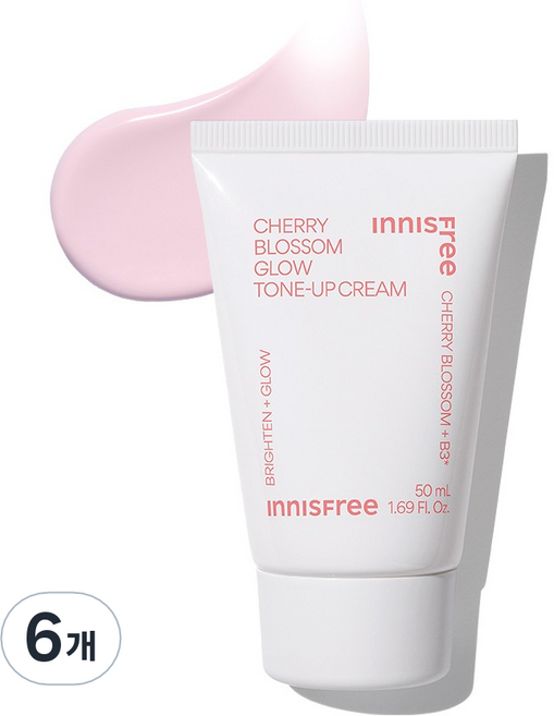 [비건뷰티] 이니스프리 왕벚꽃 글로우 톤업 크림, 50ml, 6개