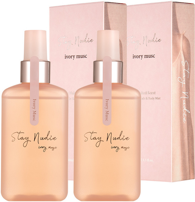 바디홀릭 스테이누디 헤어&바디미스트 아이보리 뮤스크, 100ml, 2개