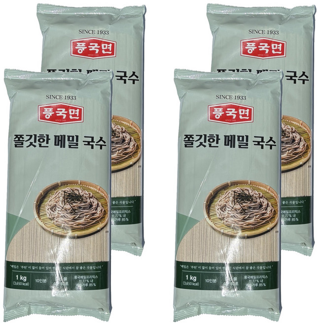 풍국면 쫄깃한 메밀 국수, 1kg, 4개