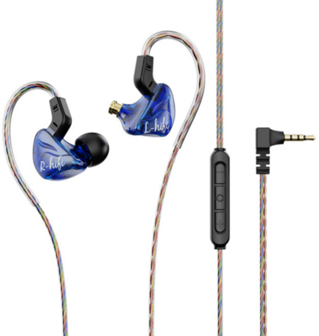 미르센트 유선 게이밍 인이어 이어폰, 블루, G02