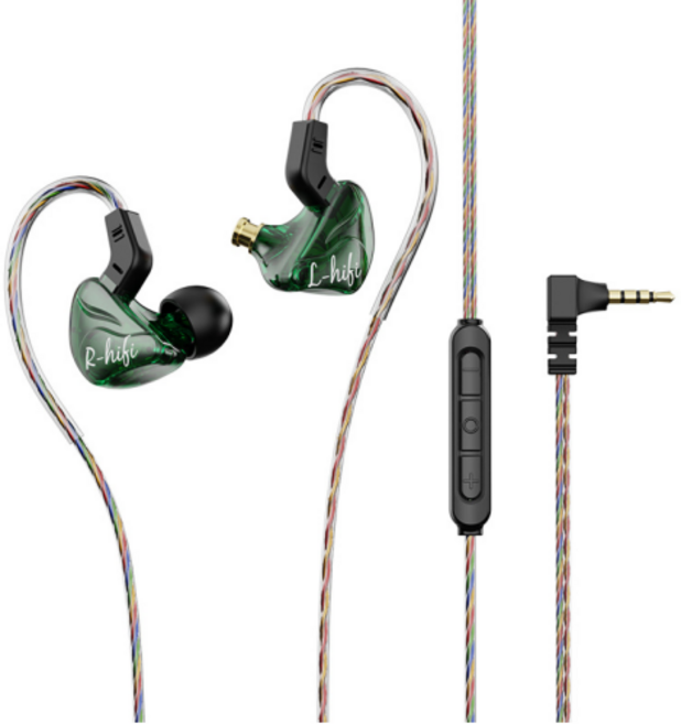 미르센트 유선 게이밍 인이어 이어폰, 그린, G02