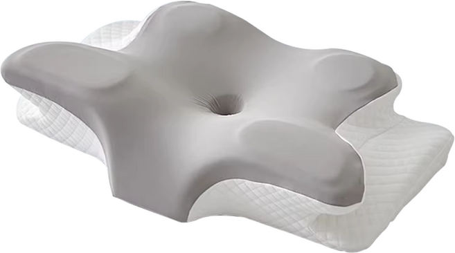 SUD 萬用護頸雙翼記憶枕, 灰色, 1個