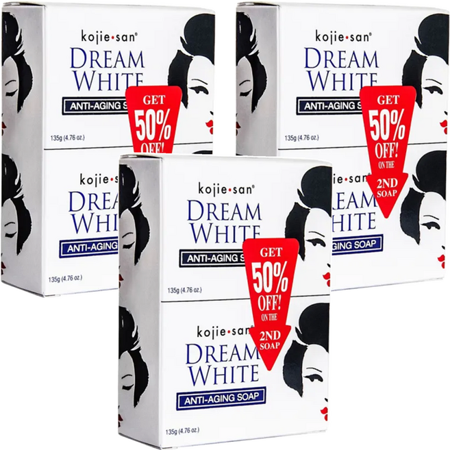 kojie.san DREAMWHITE ANTI AGING SOAP 香皂 2入, 270g, 3盒
