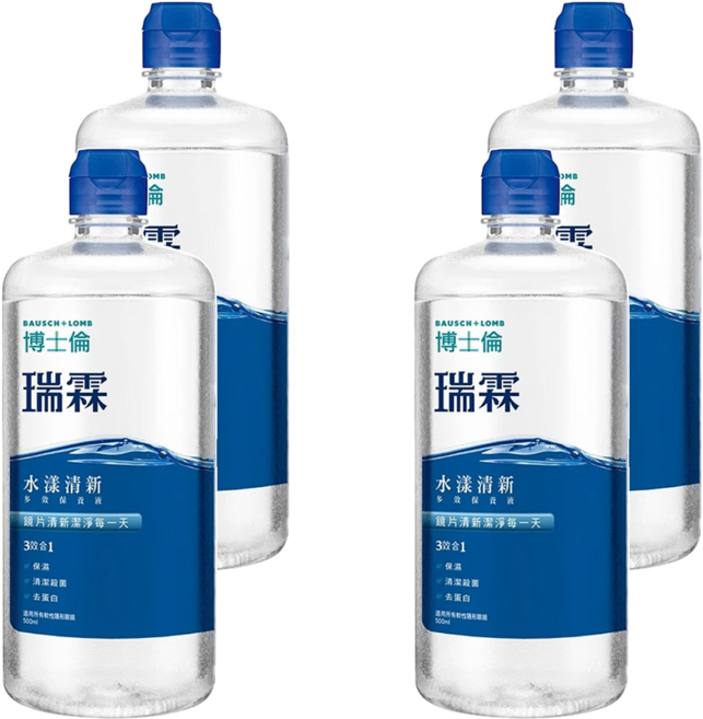 博士倫 瑞霖 水漾清新多效保養液, 500ml, 4瓶