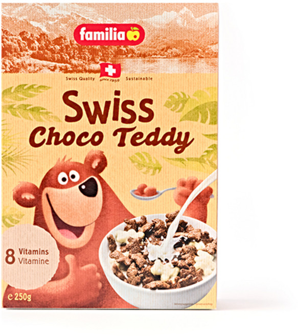패밀리아 스위스 초코 테디 시리얼, 250g, 1개