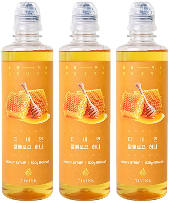 티바인 알룰로스 허니, 520g, 3개