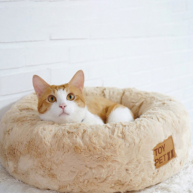 아페토 강아지 모글 도넛방석, 베이지, 1개