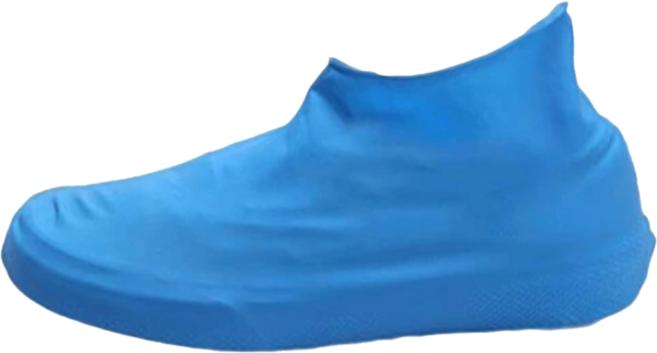 高彈力乳膠輕便雨鞋套 防水防沙 堅韌耐磨方便舒適, 藍色
