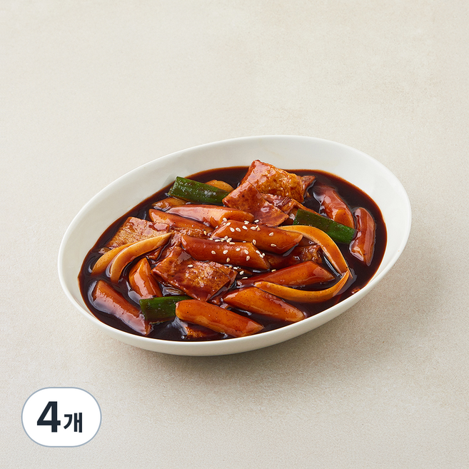 즉떡살롱 쌀떡볶이 짜장맛 밀키트, 518g, 4개