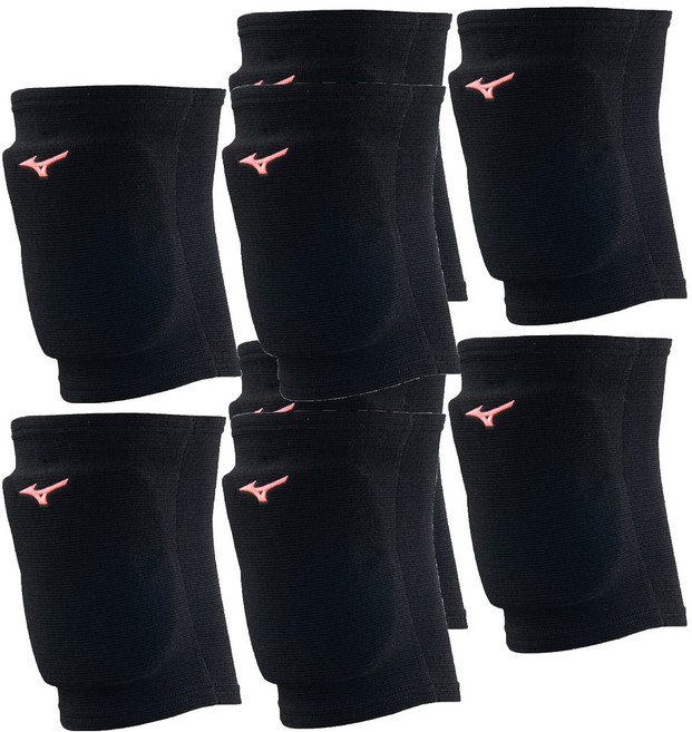 Mizuno 美津濃 成人用護膝 排球護膝 V2TYB08698 黑粉色, 4雙