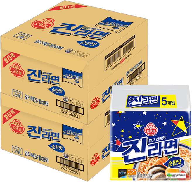 오뚜기 진라면 순한맛 120g, 80개