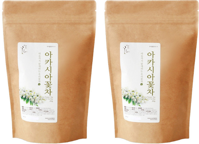 우리꽃연구소 마음맑은우리꽃차 아카시아꽃차, 500mg, 40개입, 2개