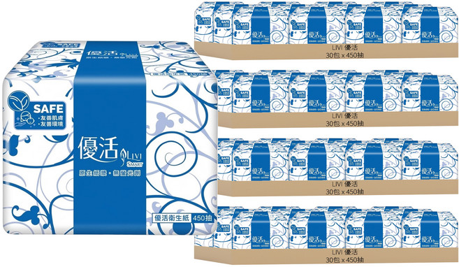 LIVI 優活 單層優拭衛生紙, 1入, 120包