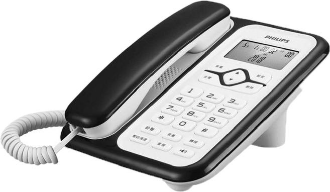 PHILIPS 飛利浦 五段亮度中文來電顯示有線電話 22 x 17 x 8cm, CORD020B