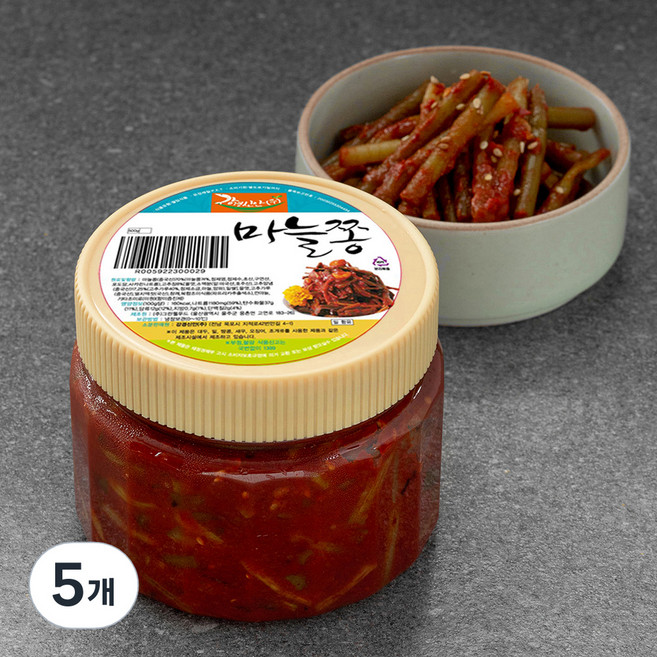 강경신안상회 마늘쫑무침, 500g, 5개