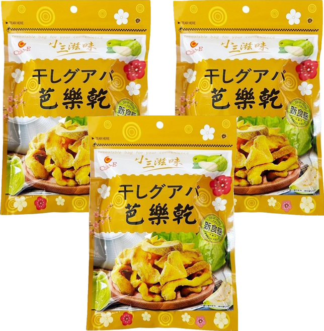 Chiao-E 巧益 小三滋味芭樂乾, 3包, 180g