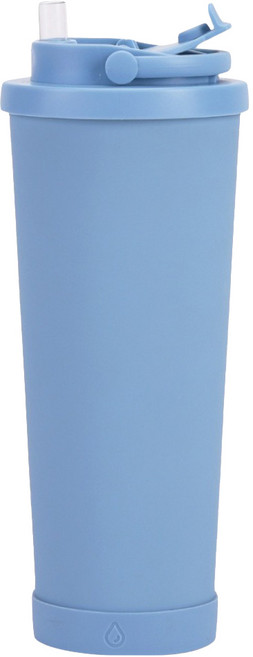 GER 泰 陶瓷塗層手提吸管保溫杯, 830ml, 1個, 霧藍色