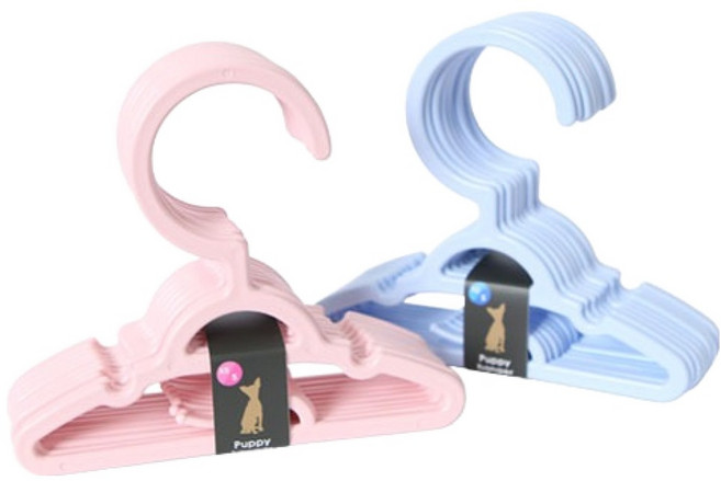 플라팜 강아지 잘나가개 옷걸이 핑크 10p + 블루 10p 세트, 1세트