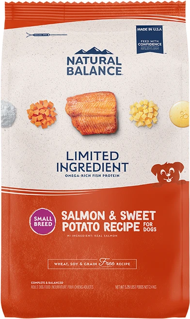 내추럴발란스 어덜트 강아지 LI 그레인프리 레시피 건식사료, 연어+고구마, 2.04kg, 1개 - 쿠팡