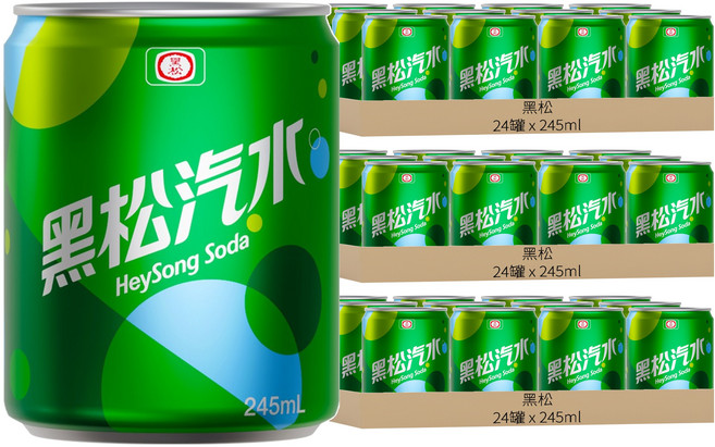 黑松 汽水, 245ml, 72罐
