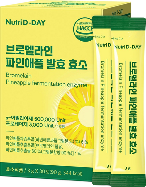 뉴트리디데이 브로멜라인 파인애플 발효 효소, 90g, 1개