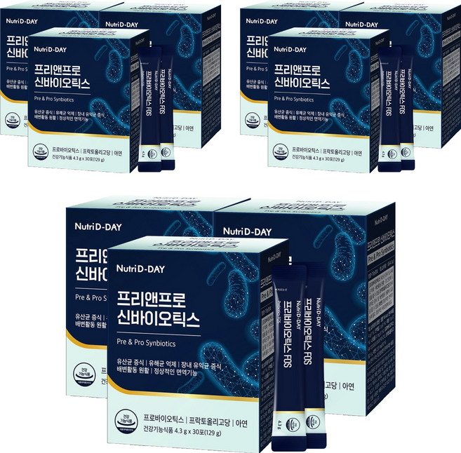 뉴트리디데이 프리앤프로 신바이오틱스, 129g, 9개