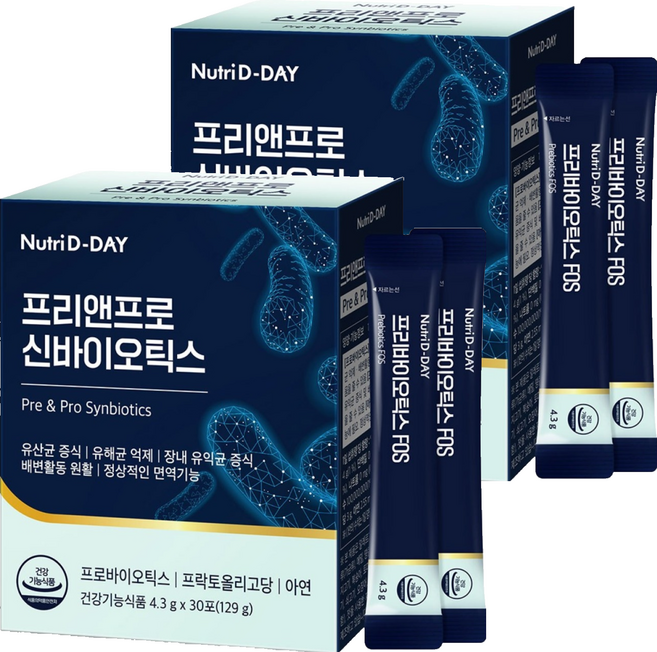 뉴트리디데이 프리앤프로 신바이오틱스 30p, 129g, 2개