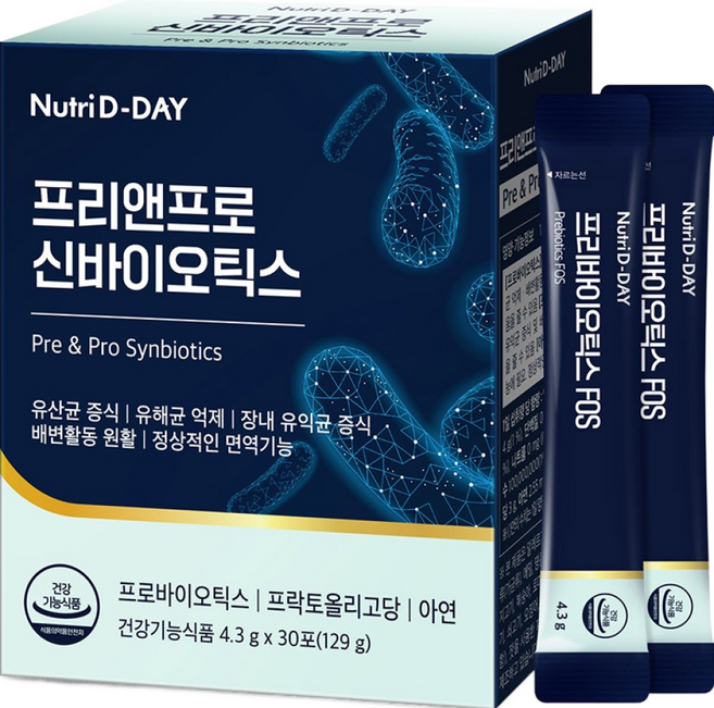 뉴트리디데이 프리앤프로 신바이오틱스 30p, 129g, 1개