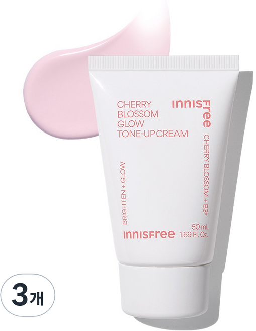 이니스프리 왕벚꽃 글로우 톤업 크림, 50ml, 3개